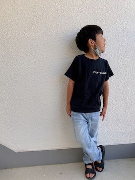 「FITH（フィス）のアイテム（トップス）」を使った、P×Kさん（キッズ・90cm）の夏コーディネート