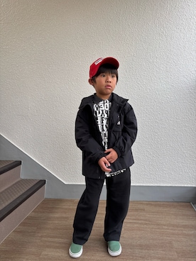 「アイテム（ポロシャツ）」を使った、P×Kさん（キッズ・110cm）の冬コーディネート