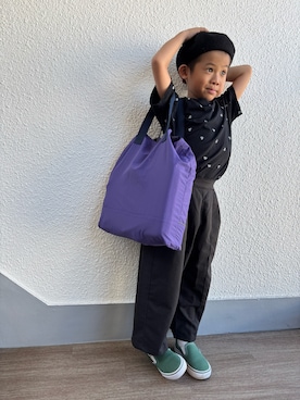 「アイテム（スリッポン）」を使った、P×Kさん（キッズ・110cm）の秋コーディネート
