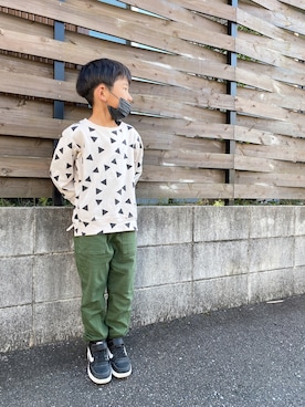 「ZOZOKIDSDAY」｜「アイテム（スウェット）」を使った、P×Kさん（キッズ・110cm）の春コーディネート