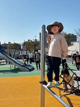 「Lee（リー）のアイテム（パンツ）」を使った、P×Kさん（キッズ・120cm）の春コーディネート