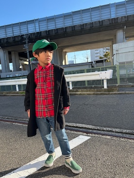 「b・ROOM（ビールーム）のアイテム」を使った、P×Kさん（キッズ・110cm）の冬コーディネート