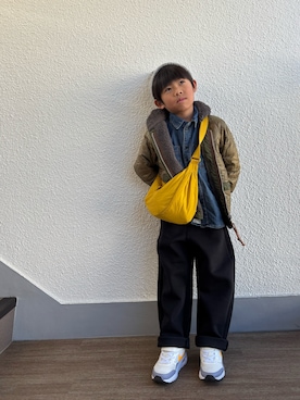 「アイテム（バッグ）」を使った、P×Kさん（キッズ・110cm）の冬コーディネート