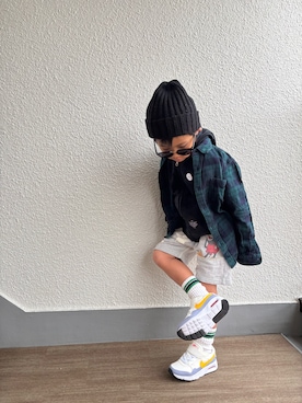 「アイテム（トップス）」を使った、P×Kさん（キッズ・110cm）の秋コーディネート