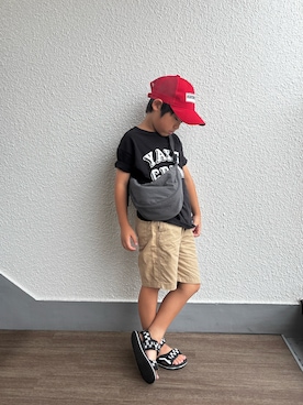 「アイテム（サンダル）」を使った、P×Kさん（キッズ・121cm）の夏コーディネート
