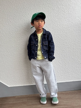 「スリッポン」｜「アイテム（ジャケット/アウター）」を使った、P×Kさん（キッズ・110cm）の冬コーディネート