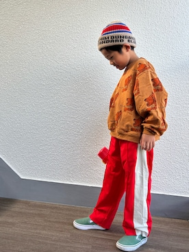 「アイテム（スリッポン）」を使った、P×Kさん（キッズ・110cm）の秋コーディネート