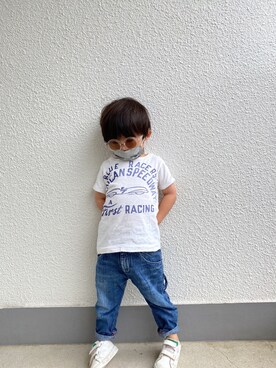 「FITH（フィス）のアイテム（パンツ）」を使った、P×Kさん（キッズ・90cm）の夏コーディネート