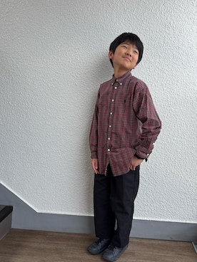 「黒パンツ」｜P×Kさん（キッズ・140cm）の春コーディネート