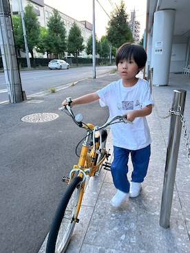 「5歳」｜「アイテム（デニムパンツ）」を使った、P×Kさん（キッズ・100cm）の夏コーディネート