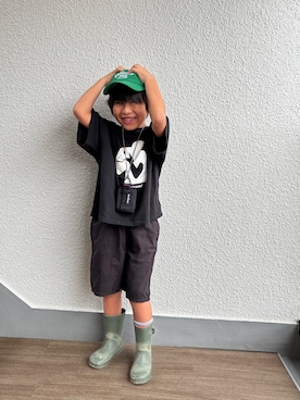 「coca（coca）（コカ）のアイテム（その他パンツ）」を使った、P×Kさん（キッズ・123cm）の秋コーディネート