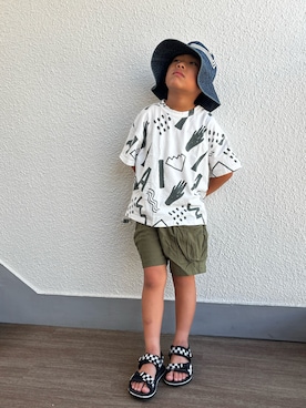 「アイテム（サンダル）」を使った、P×Kさん（キッズ・121cm）の夏コーディネート