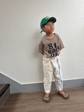 「アイテム（シューズ、グリーン系）」を使った、P×Kさん（キッズ・110cm）の夏コーディネート