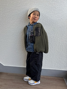 「WILD THINGS（ワイルドシングス）のアイテム」を使った、P×Kさん（キッズ・120cm）の冬コーディネート