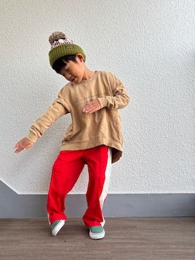 「アイテム（スリッポン）」を使った、P×Kさん（キッズ・110cm）の秋コーディネート