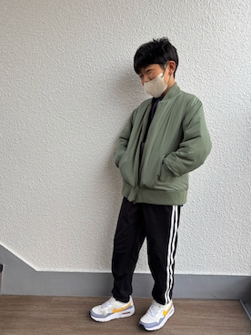 「アイテム（MA-1）」を使った、P×Kさん（キッズ・138cm）の冬コーディネート