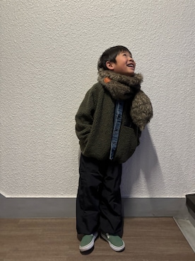 「VANS(バンズ)のアイテム」を使った、P×Kさん(キッズ・120cm)の冬コーディネート