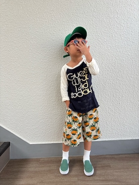 「アイテム（スリッポン）」を使った、P×Kさん（キッズ・110cm）の秋コーディネート