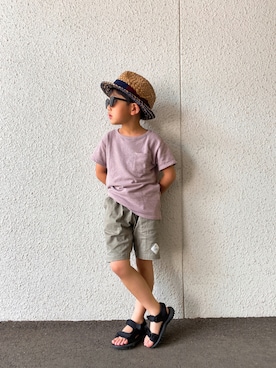 「ZERO standerd（ゼロスタンダード）のアイテム」を使った、P×Kさん（キッズ・110cm）の夏コーディネート