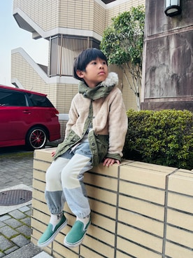 「アイテム（ジャケット/アウター）」を使った、P×Kさん（キッズ・110cm）の冬コーディネート