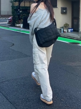 「LILY BROWN（リリーブラウン）のアイテム（パンツ）」を使った、はなはるさん（レディース・163cm）の冬コーディネート