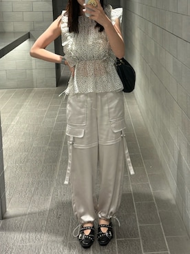 「LILY BROWN（リリーブラウン）のアイテム（パンツ）」を使った、はなはるさん（レディース・163cm）の秋コーディネート