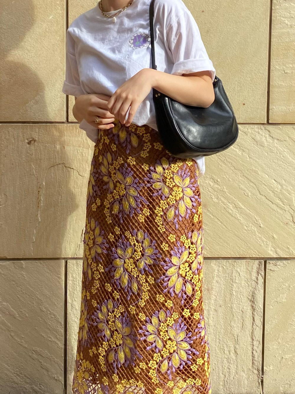 LILY BROWN（リリーブラウン）の「お花レースロングスカート（スカート  