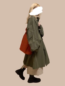 「GUコーデ」｜「アイテム（その他アウター）」を使った、nnさん（レディース・156cm）の秋コーディネート