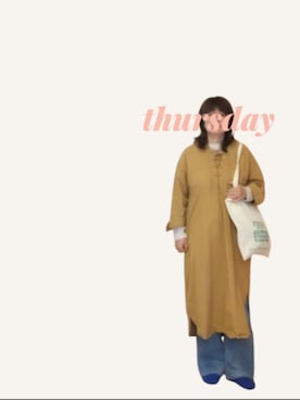 「CIAOPANIC TYPY（チャオパニックティピー）のアイテム（ワンピース、ブラウン系）」を使った、kamiさん（レディース・160cm）の春コーディネート