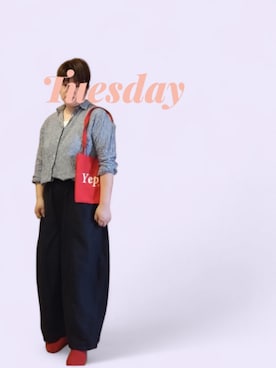 「COLONY 2139（コロニートゥーワンスリーナイン）のアイテム（バッグ）」を使った、kamiさん（レディース・160cm）の春コーディネート