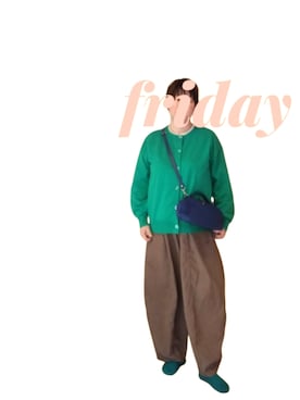 「Dark Angelのアイテム（その他パンツ、ブラウン系）」を使った、kamiさん（レディース・160cm）の春コーディネート