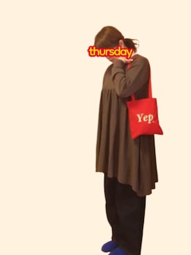 「しまむら（シマムラ）のアイテム（デニムパンツ、ブルー系）」を使った、kamiさん（レディース・160cm）の春コーディネート