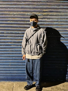 「plain-me（プレインミー）のアイテム（マウンテンパーカー）」を使った、chさん（メンズ・170cm）の秋コーディネート