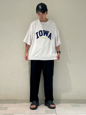 「JUNRED（ジュンレッド）のアイテム」を使った、makoさん（メンズ・172cm）の夏コーディネート