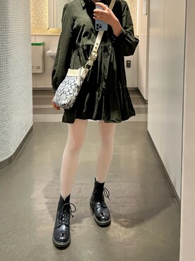 「白タイツ」｜ａｋａｎｅさん（レディース・164cm・20代）の秋コーディネート
