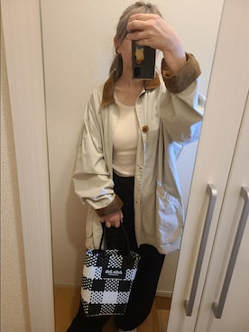 「HAKUJI（ハクジ）のアイテム」を使った、たぁさん（レディース・157cm）の春コーディネート