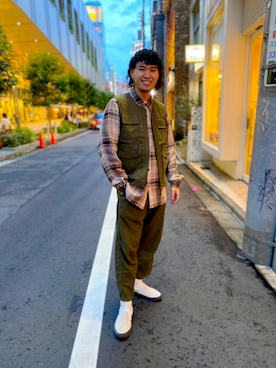 「AVIREX（アヴィレックス）のリラックス イージーパンツ/RELAX EASY PANTS/アヴィレックス/AVIREX（その他パンツ）」を使った、アライマンさん（メンズ・180cm）の夏コーディネート