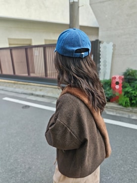 「アイテム（ノーカラージャケット）」を使った、しろねこむらのあやみんさん（レディース・152cm）の秋コーディネート