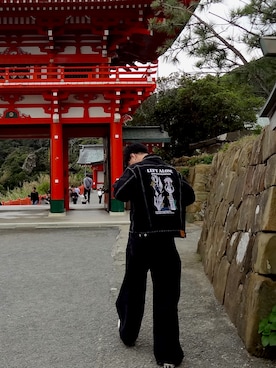 「アイテム（シューズ、イエロー系）」を使った、Sukeさん（メンズ・181cm）の秋コーディネート