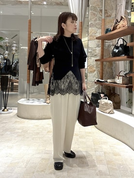 「GALLARDAGALANTE（ガリャルダガランテ）のアイテム（その他パンツ）」を使った、H I R O M Iさん（レディース・162cm）の秋コーディネート