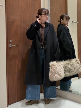 「アイテム（デニムパンツ）」を使った、H I R O M Iさん（レディース・162cm）の秋コーディネート