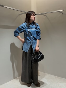「タックパンツ」｜H I R O M Iさん（レディース・162cm）の秋コーディネート