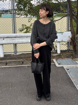 「H&M（エイチ・アンド・エム）のアイテム（ニット/セーター）」を使った、あべかわさん（レディース・160cm）の秋コーディネート