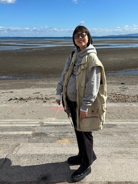 「UNIQLO（ユニクロ）のアイテム（サングラス）」を使った、あべかわさん（レディース・160cm）の秋コーディネート