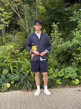 「アイテム（サンダル）」を使った、kaioさん（メンズ・180cm）の秋コーディネート