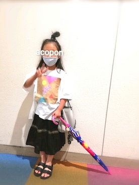 「アイテム（サンダル）」を使った、acoponさん（キッズ・110cm）の夏コーディネート