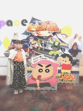「アイテム（スカート、ブラック系）」を使った、acoponさん（キッズ・110cm）の春コーディネート