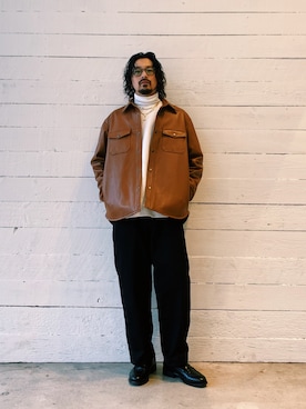 「schott（ショット）のアイテム（その他アウター）」を使った、Tomoya  Miuraさん（メンズ・170cm）の冬コーディネート