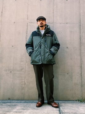 「schott（ショット）の【直営限定】Schott/ショット/MILITARY SLACKS/ミリタリースラックス（その他パンツ）」を使った、Tomoya  Miuraさん（メンズ・170cm）の秋コーディネート