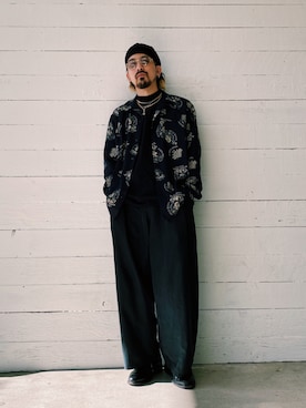 「schott（ショット）の【直営限定】Schott/ショット/MILITARY SLACKS/ミリタリースラックス（その他パンツ）」を使った、Tomoya  Miuraさん（メンズ・170cm）の冬コーディネート